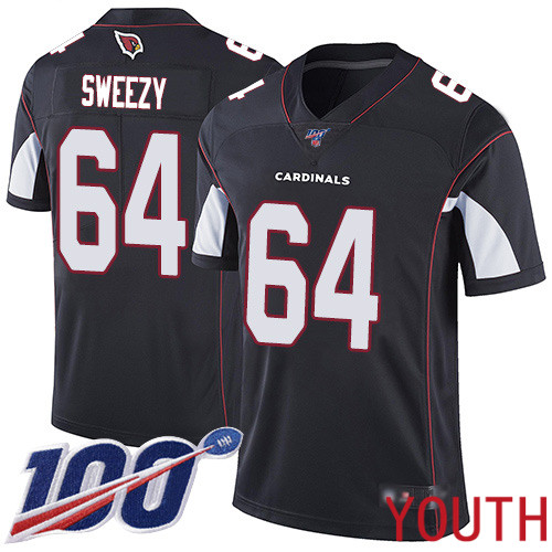 Arizona Cardinals Limited Black Youth J.R. Sweezy Alternate Jersey NFL Football #64 100th Season Vapor Untouchable